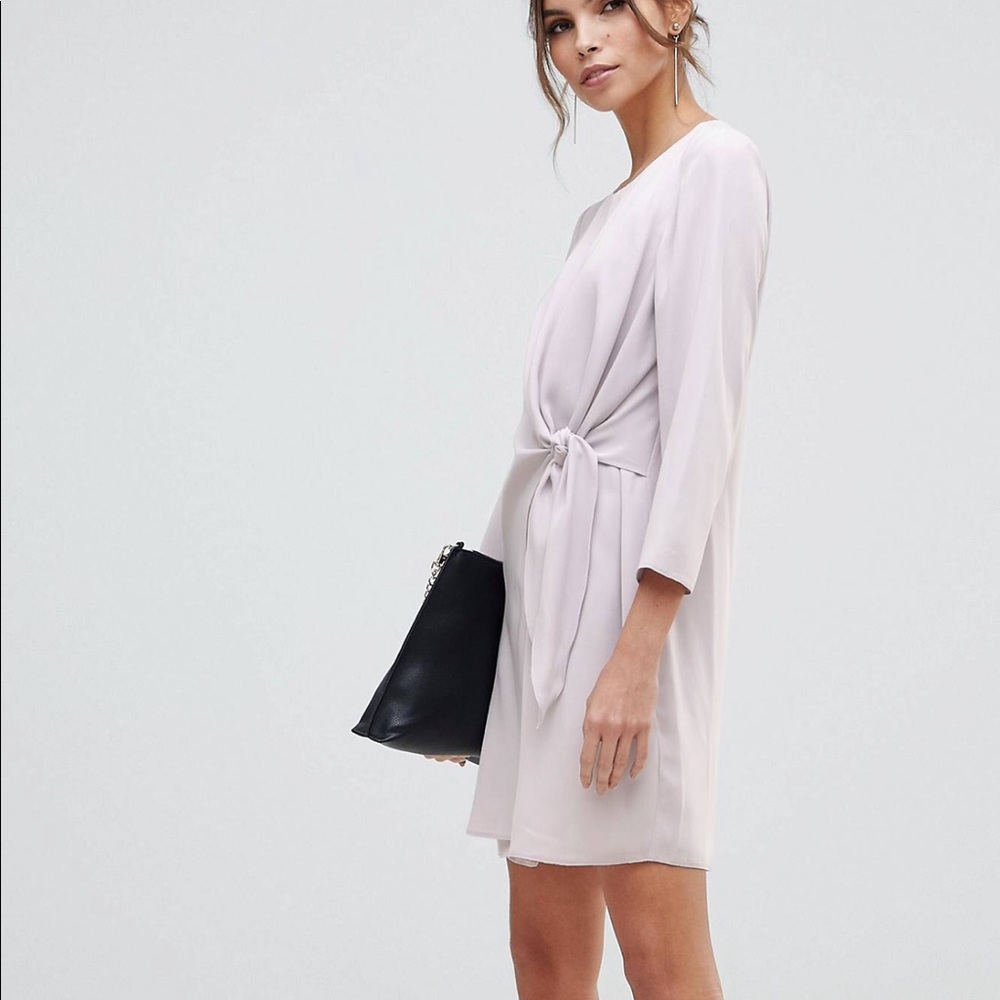 Asos front knot mini shift dress